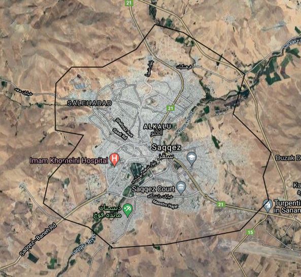 دانلود تصویر ماهواره ای با قدرت تفکیک بالا محدوده شهر سقز استان کردستان (UTM)