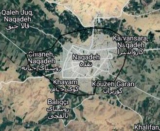 دانلود تصویر ماهواره ای با قدرت تفکیک بالا محدوده شهر نقده استان آذربایجان غربی(UTM)
