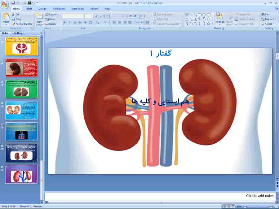 پاورپوینت زیست دهم تجربی ( هم ایستایی و کلیه ها )