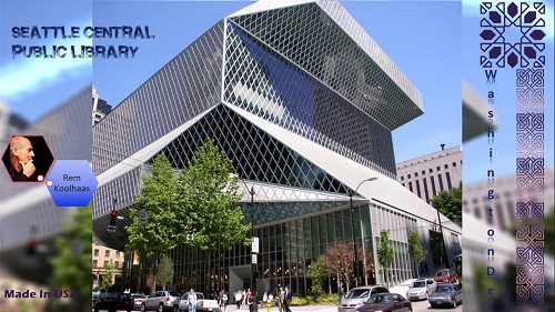 پاورپوینت تحلیل کتابخانه عمومی مرکزی سیاتل,واشنگتون دی سی ,آمریکا+کیلیپی از گوگل ارث