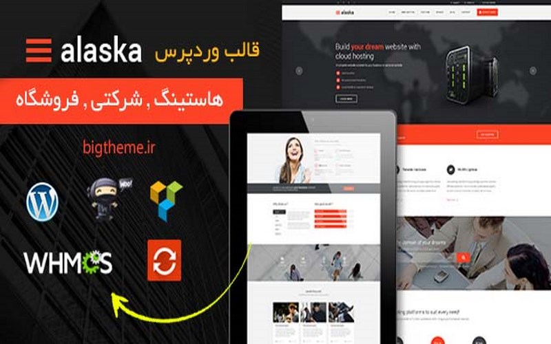 قالب وردپرس برای هاست Alaska