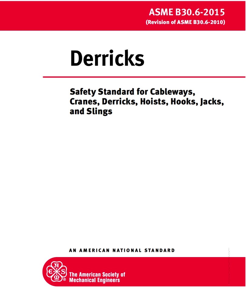 ASME B30.6:2015-Derricks