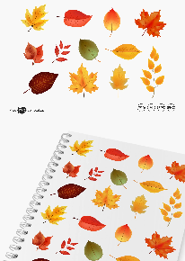 الگوی برگ های پاییزی برای بروشور