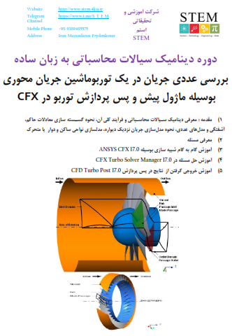 بررسی عددی جریان در یک توربوماشین جریان محوری بوسیله ماژول پیش و پس پردازش توربو در CFX