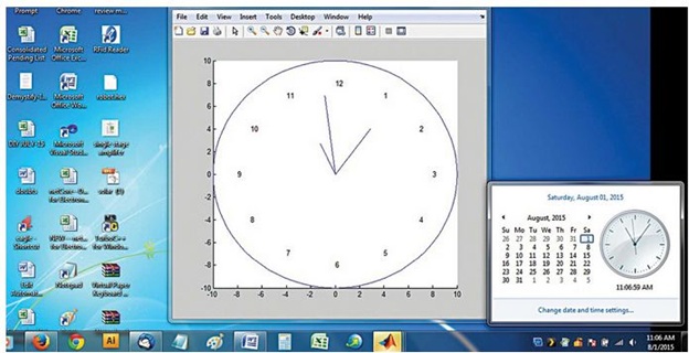 پروژه ساعت آنالوگ با متلب :