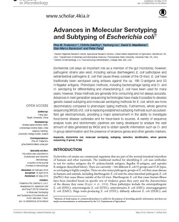 Advances in Molecular Serotyping and Subtyping of Escherichia coli