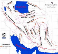 نقشه گسلهای فعال ایران