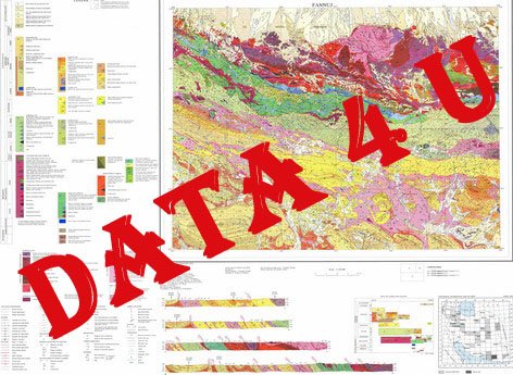 نقشه زمین‌شناسی 1:250000 اسکن شده فنوج