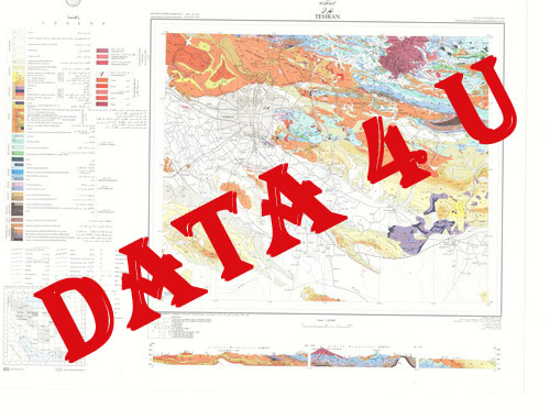 نقشه زمین‌شناسی 1:250000 اسکن شده تهران