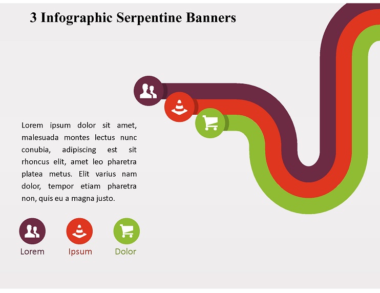 Infographic Serpentine Banners