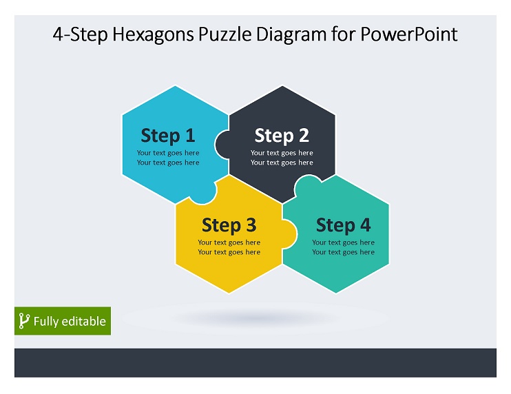 Step Hexagons Puzzle Diagram