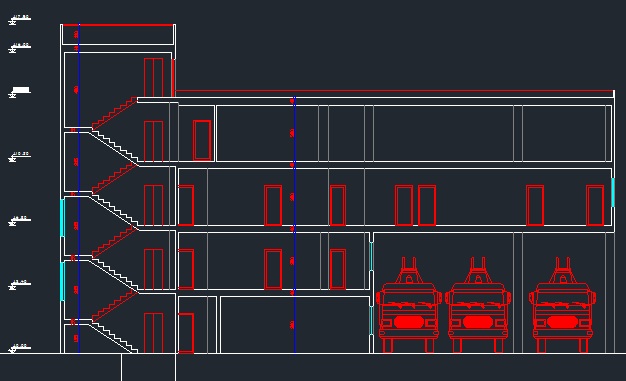 دانلود نقشه معماری و محاسبات ساختمان ایستگاه آتش نشانی
