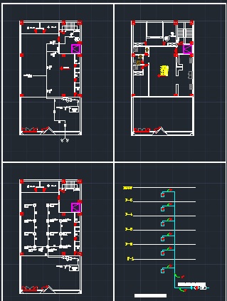 نقشه اجرای سیستم اطفای حریق (تاسیسات مکانیک) ساختمان مسکونی 6 طبقه دارای تاییدیه آتش نشانی مطابق ضوابط