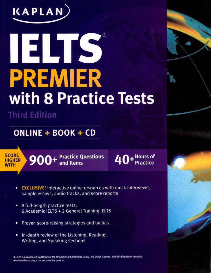 کتاب IELTS Premier with 8 Practice Tests به همراه فایل های صوتی کتاب سال انتشار (2016)
