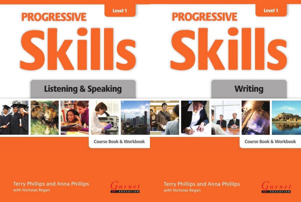 کتاب Progressive Skills Writing, Listening and Speaking سطح 1 به همراه فایل های صوتی کتاب
