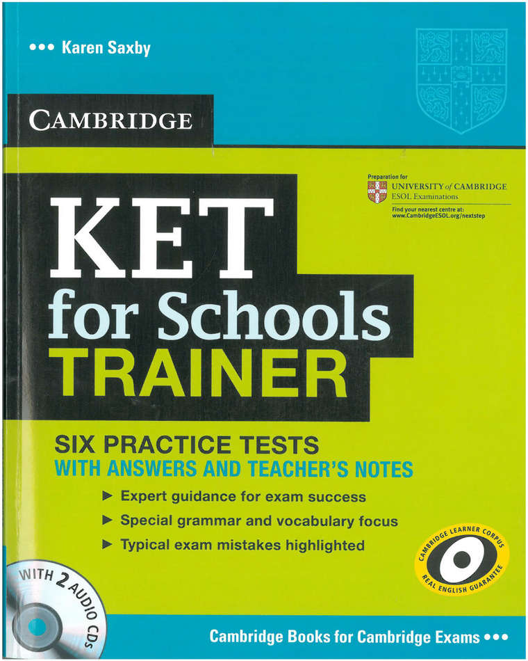 کتاب KET for Schools Trainer به همراه فایل های صوتی کتاب