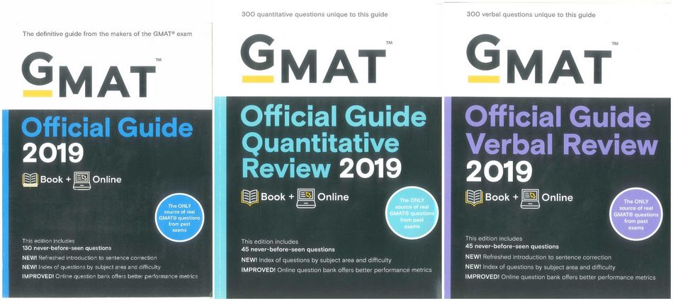 مجموعه 3 جلدی کتاب های GMAT Official Guide 2019