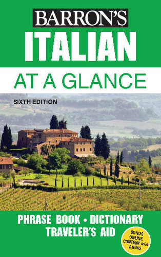 کتاب آموزش زبان ایتالیایی Barrons Italian at a Glance - ویرایش ششم (2018)