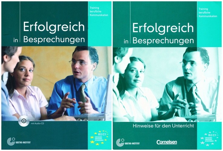 کتاب آموزش زبان آلمانی Erfolgreich in Besprechungen به همراه فایل های صوتی کتاب