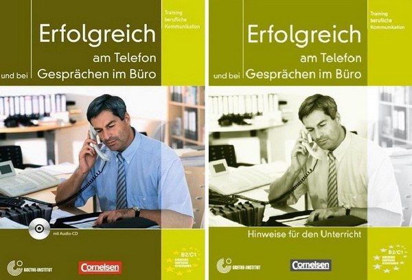 کتاب آموزش زبان آلمانی Erfolgreich am Telefon und bei Gesprächen im Büro B2/C1 به همراه فایل های صوتی کتاب