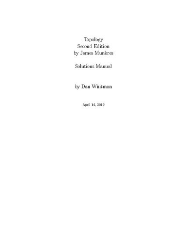 حل تمرین توپولوژی Whitman - ویرایش دوم