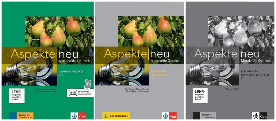 کتاب آموزش زبان آلمانی Aspekte neu C1 به همراه کتاب کار و کتاب معلم و فایل های صوتی کتاب ها