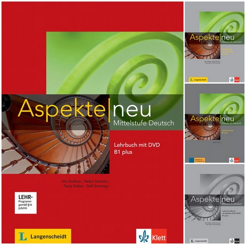کتاب آموزش زبان آلمانی +Aspekte neu Mittelstufe Deutsch B1 به همراه کتاب کار و کتاب معلم و فایل های صوتی کتاب ها