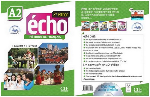 کتاب آموزش زبان فرانسوی Écho A2 به همراه فایل های صوتی کتاب - ویرایش دوم