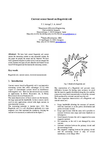 مقاله Current sensor based on Rogowski coil