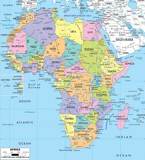 پاورپوینت کامل و جامع با عنوان جغرافیای قاره آفریقا در 47 اسلاید