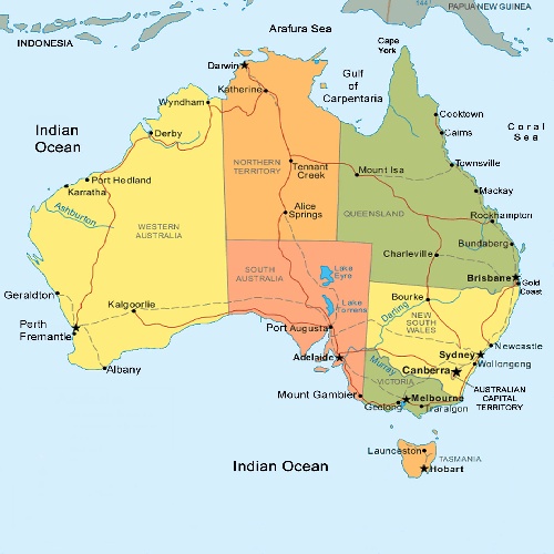 پاورپوینت کامل و جامع با عنوان جغرافیای قاره اقیانوسیه و استرالیا در 44 اسلاید