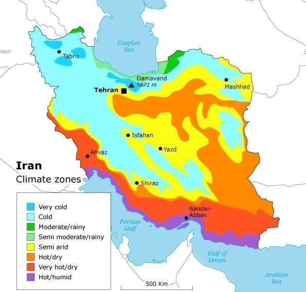 پاورپوینت کامل و جامع با عنوان نواحی آب و هوایی ایران در 50 اسلاید