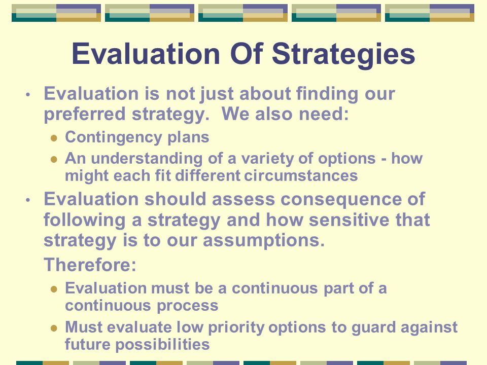 پاورپوینت کامل و جامع با عنوان ارزیابی استراتژی ها در 40 اسلاید