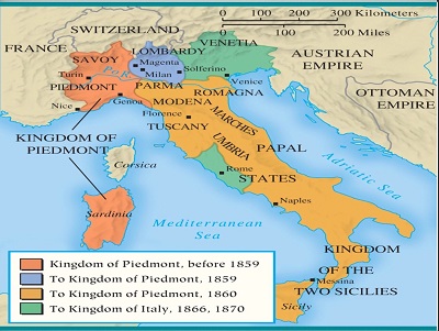 پاورپوینت کامل و جامع با عنوان بررسی وحدت ایتالیا در 17 اسلاید