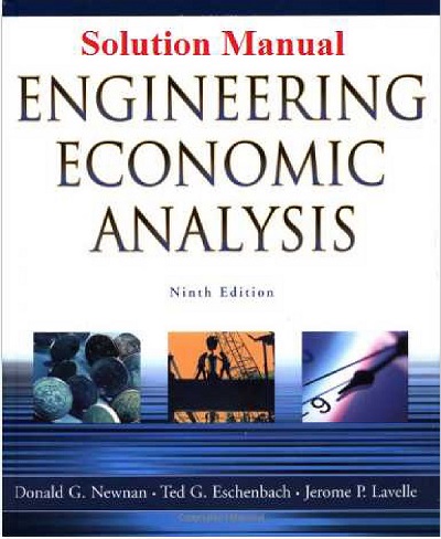 حل مسائل کامل تحلیل اقتصاد مهندسی دونالد نیومن به صورت PDF و به زبان انگلیسی در 419 صفحه
