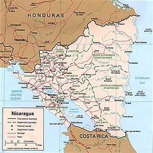پاورپوینت کامل و جامع با عنوان بررسی جغرافیای نیکاراگوئه در 17 اسلاید