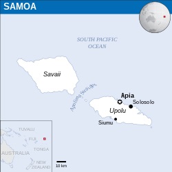 پاورپوینت کامل و جامع با عنوان بررسی جغرافیای کشور ساموآ در 15 اسلاید