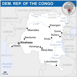 پاورپوینت کامل و جامع با عنوان بررسی جغرافیای کشور جمهوری دموکراتیک کنگو در 16 اسلاید