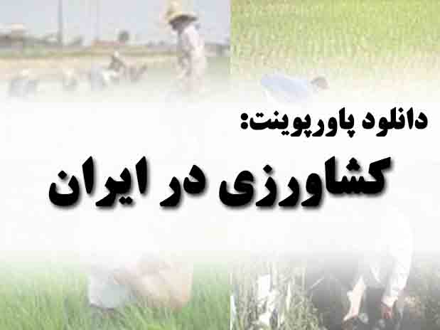 دانلود پاورپوینت کشاورزی در ایران