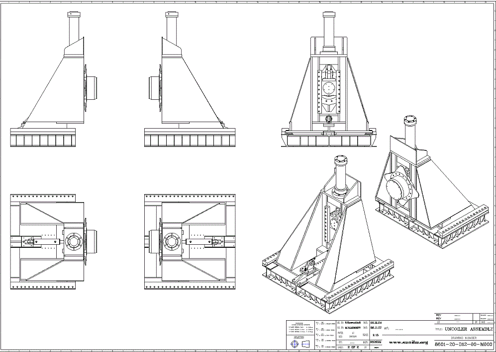 طراحی و نقشه کلی دستگاه کویل بازکن - Uncoiler Assembly