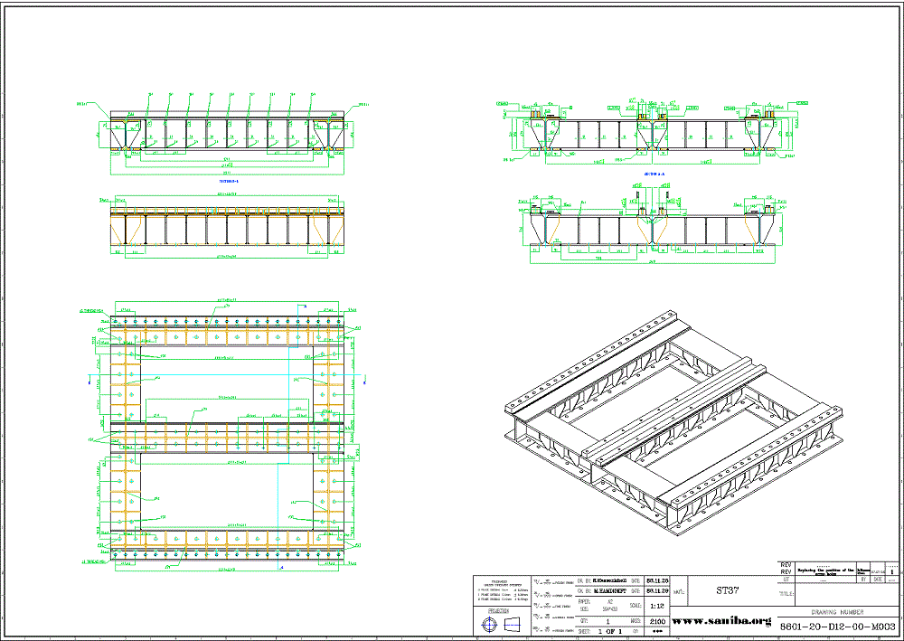 طراحی و نقشه  قسمت Base  از دستگاه Uncoiler
