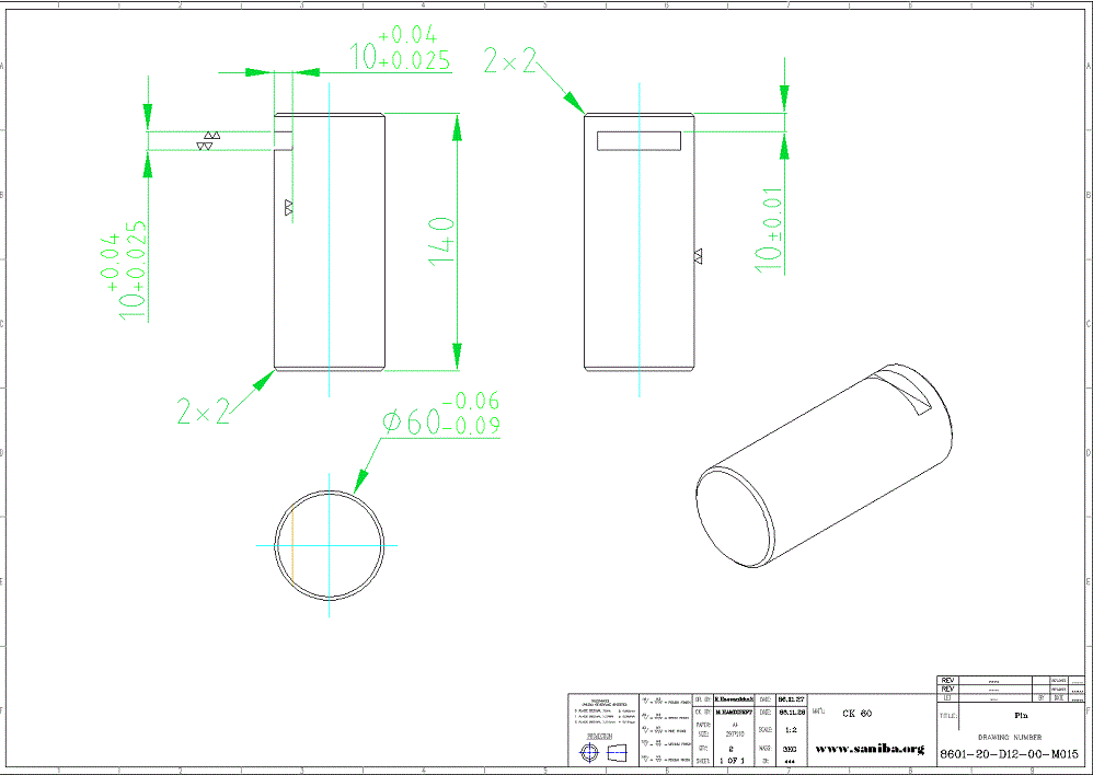 طراحی و نقشه  قسمت   Pin  از دستگاه کویل بازکن Uncoiler