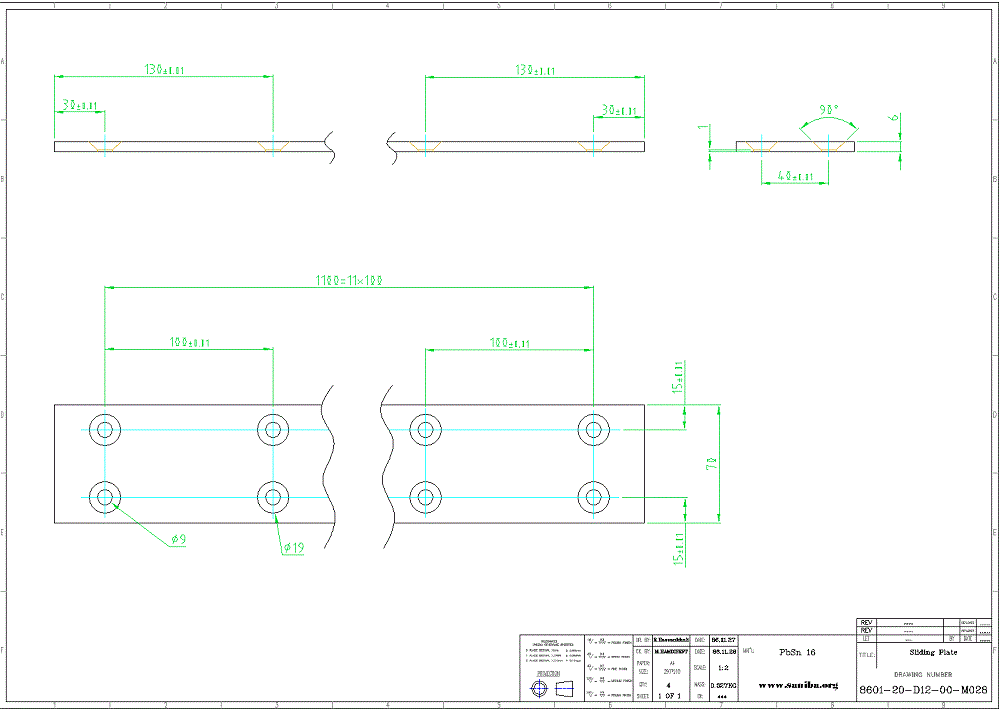 طراحی و نقشه  قسمت   Sliding Plate  از دستگاه کویل بازکن Uncoiler
