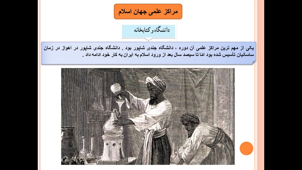 پاورپوینت درس دهم کتاب مطالعات اجتماعی پایه ششم ( چه عواملی موجب گسترش علوم و فنون در دوره ی اسلامی شد ؟)