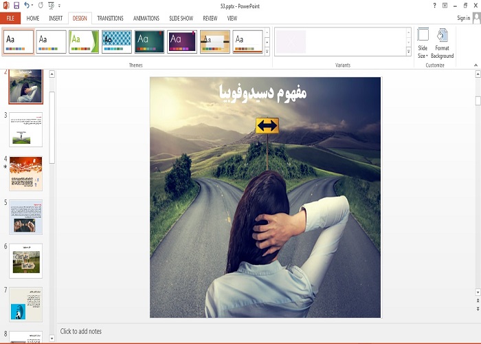 پاورپوینت با موضوع مفهوم دسیدوفوبیا