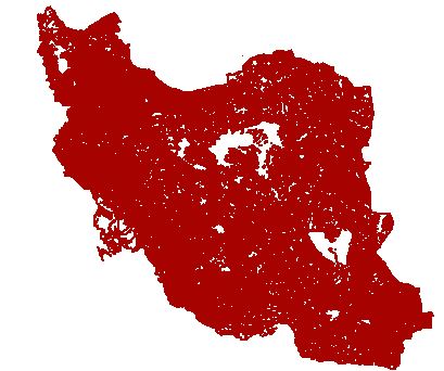 لایه (شیپ فایل) رودخانه های کشور ایران
