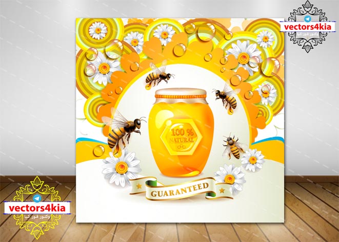 وکتور زنبور عسل و کندو (2) -با فرمت های Ai-EPS-PNG-PSD