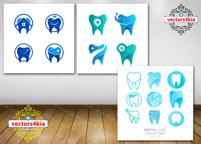 وکتور لوگوی دندان پزشکی- با فرمت های Ai-EPS-PSD-PNG
