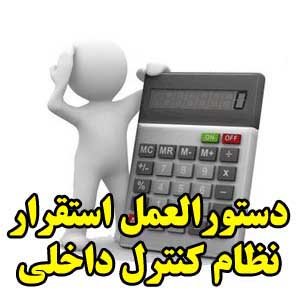 تهیه دستورالعمل جهت استقرار یک نظام کنترل داخلی