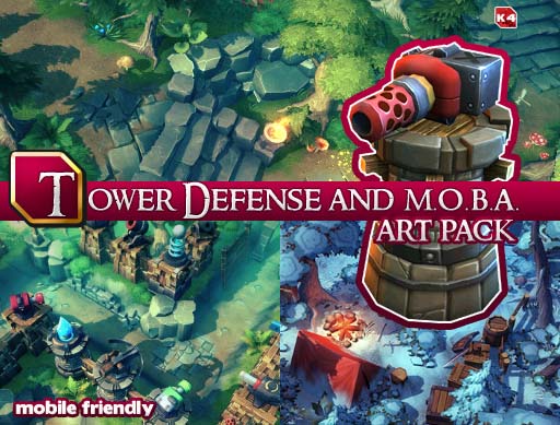 پکیج یونیتی Tower Defense and MOBA